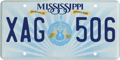 MS license plate XAG506