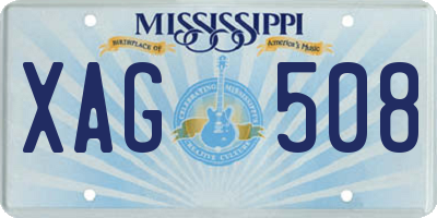 MS license plate XAG508