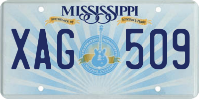 MS license plate XAG509