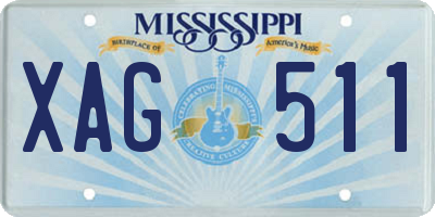 MS license plate XAG511