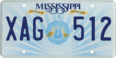 MS license plate XAG512