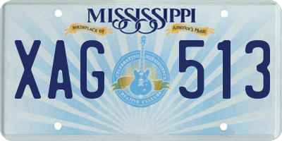 MS license plate XAG513