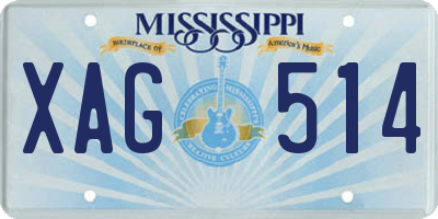 MS license plate XAG514