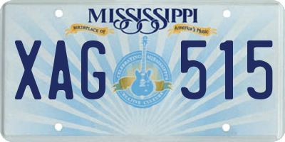 MS license plate XAG515