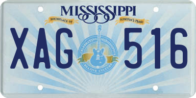 MS license plate XAG516