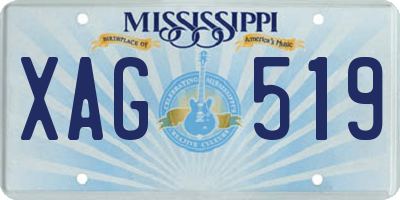 MS license plate XAG519