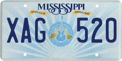MS license plate XAG520