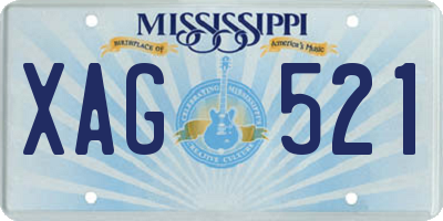 MS license plate XAG521