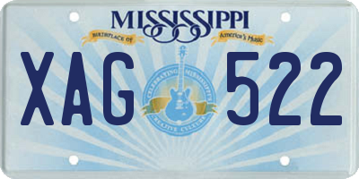 MS license plate XAG522