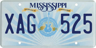 MS license plate XAG525