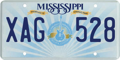 MS license plate XAG528
