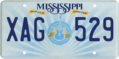 MS license plate XAG529