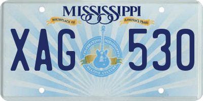 MS license plate XAG530