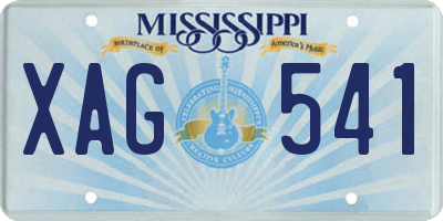MS license plate XAG541