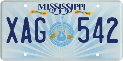 MS license plate XAG542