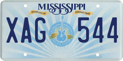 MS license plate XAG544