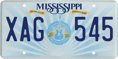 MS license plate XAG545