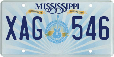 MS license plate XAG546