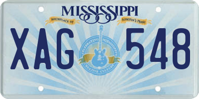 MS license plate XAG548