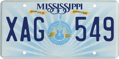 MS license plate XAG549