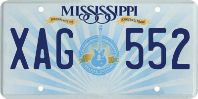 MS license plate XAG552