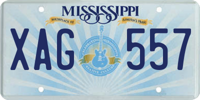 MS license plate XAG557