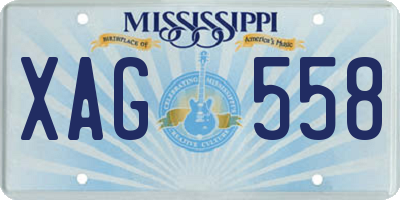 MS license plate XAG558