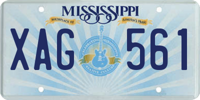 MS license plate XAG561