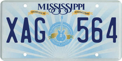 MS license plate XAG564