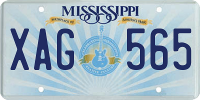 MS license plate XAG565