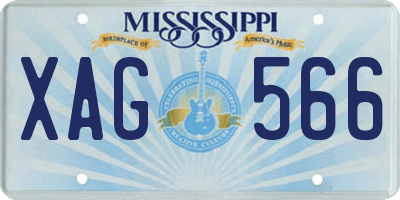 MS license plate XAG566