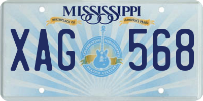 MS license plate XAG568