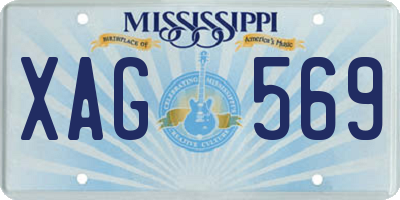 MS license plate XAG569