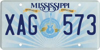 MS license plate XAG573