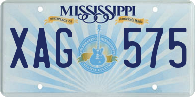 MS license plate XAG575