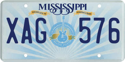 MS license plate XAG576