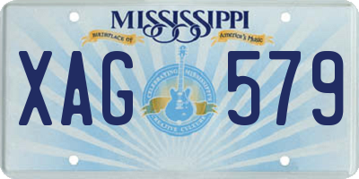 MS license plate XAG579