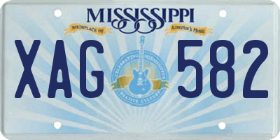 MS license plate XAG582