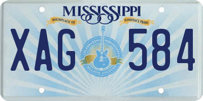 MS license plate XAG584