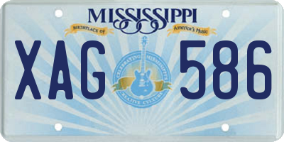 MS license plate XAG586