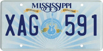 MS license plate XAG591