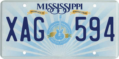 MS license plate XAG594