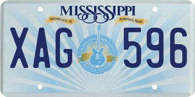 MS license plate XAG596