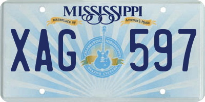MS license plate XAG597