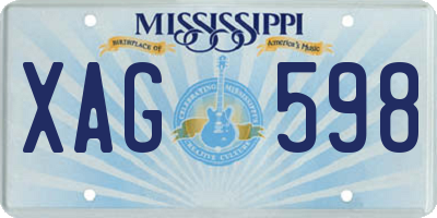 MS license plate XAG598