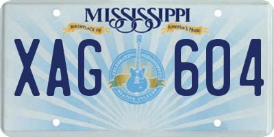 MS license plate XAG604