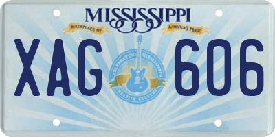 MS license plate XAG606