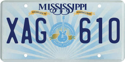 MS license plate XAG610