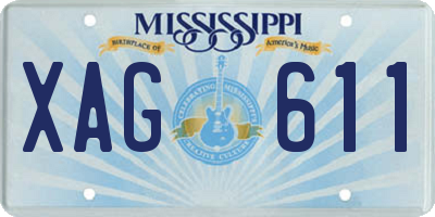 MS license plate XAG611
