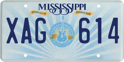 MS license plate XAG614